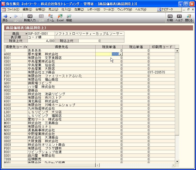 弥生販売の伝票に表示される単価の仕組み パソコン会計 Comスタッフ日記